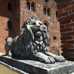statua leone Castello di Carimate