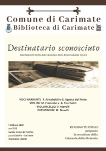 1 febbraio 2020 ore 21.00 Salone Civico del Torchio p.zza Castello Carimate_2pag per foglio